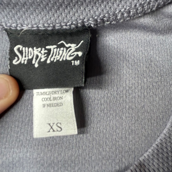 Shore Thing Women Mermaid Sailing Boating Shirt Sun XS Long Sleeve Gray Graphic - Picture 3 of 11